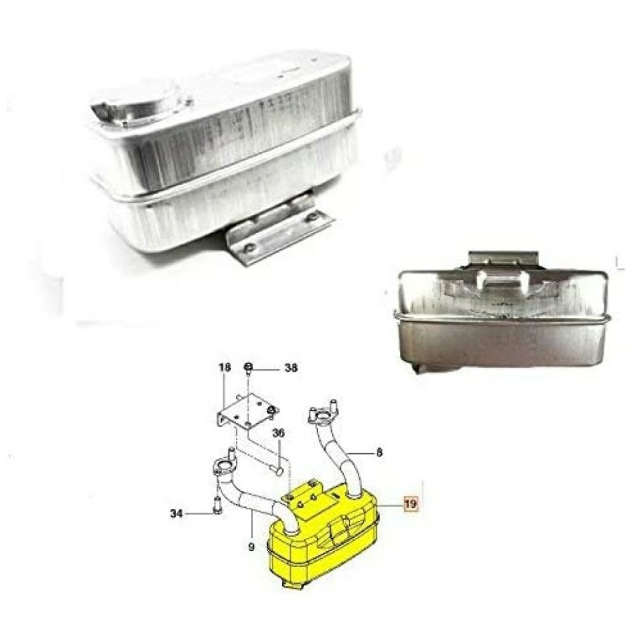 Replacement Parts * | Husqvarna Twin Assembly Muffler Oem #539131604